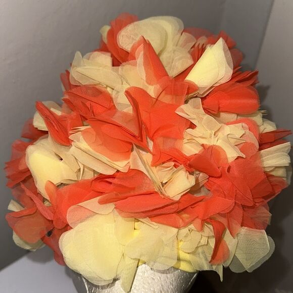 Vintage 60s Lovle Products Miami Florida orange & yellow petal cap - Picture 5 of 9